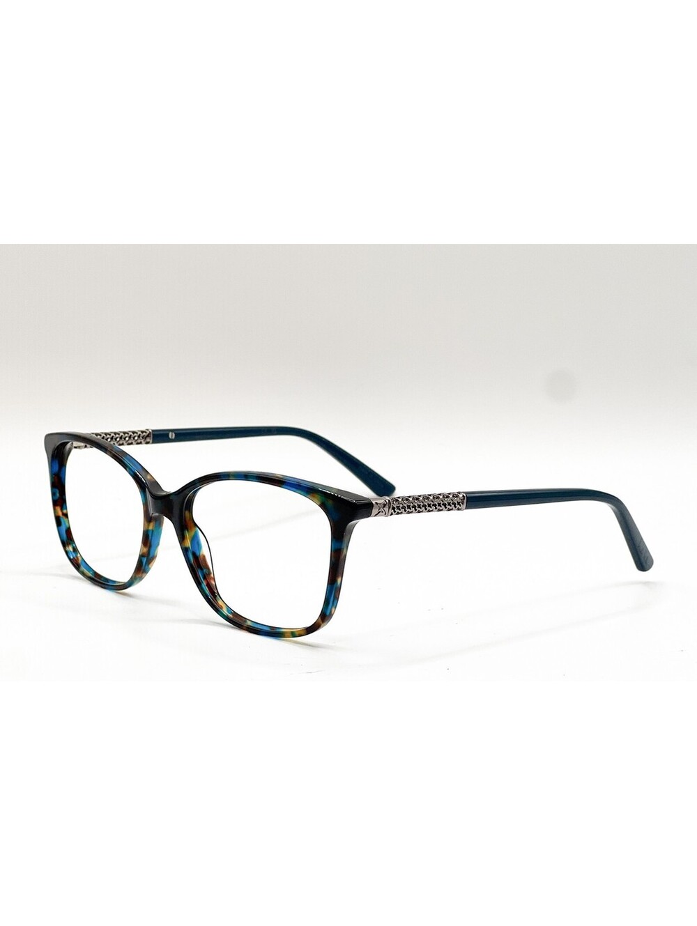 Nicole Miller Hope C02 Teal Tortoise Rectangle Eyeglass Frames 54-16-135